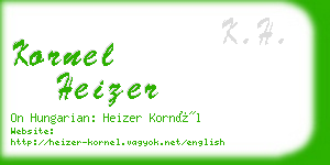 kornel heizer business card